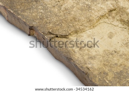Stone background with area for type or logo placement. Stone has clipping path to remove from shadow and white background.