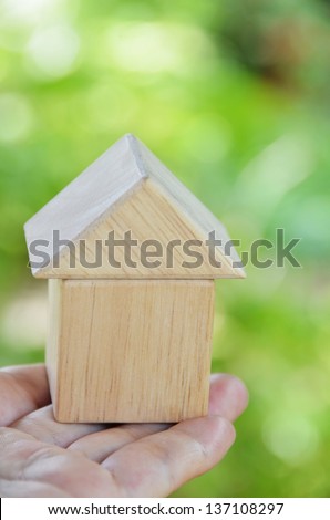 house of wooded block