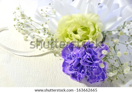 blue carnation bouquet