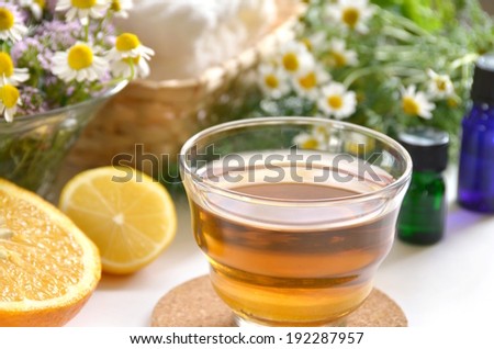 tea at aromatherapy treatment salon