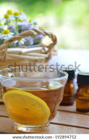 tea at aromatherapy salon