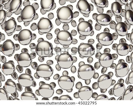 silver sphere texture on white