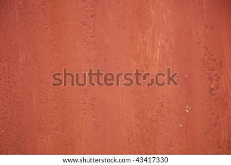 Rust color metal background showing brush strokes