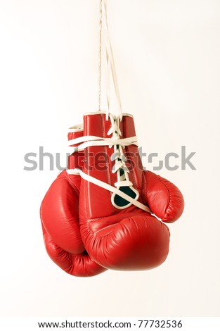 boxing gloves hanging