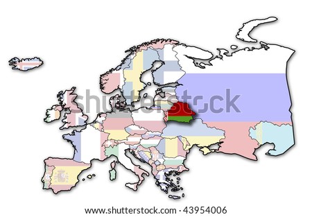 political map of belarus. Byworld map inc it full screen