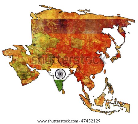 maps of asian countries. political map of asia with