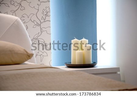 Candles in the bedroom