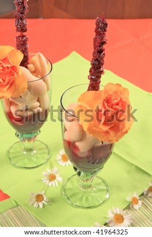 Cherry cocktail with lady\'s finger 3
