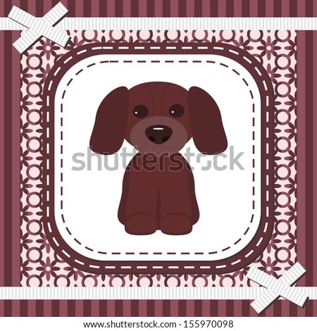 decor scrapbook frame with nice dog