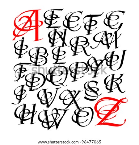 Logo Design Letter on Calligraphic Letters Vector Design   96477065   Shutterstock