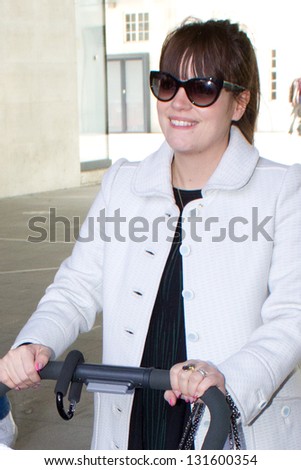 LONDON, UK - MAR 14: Lily Allen arrives at BBC Radio One in London on the MAR 14, 2013 in London, UK