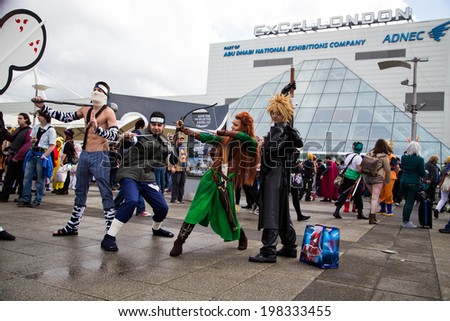 LONDON - June 25th: General view of atmosphere during Comic Con 2014 at Londons Excel  Center on June 25, 2013 in London.