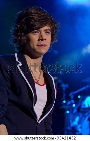 LONDON, UK - JAN. 23: Harry Styles From One Direction Play the Apollo in London on the January 23, 2012 in London, UK