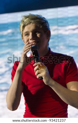 LONDON, UK - JAN. 23: Niall Horan From One Direction Play the Apollo in London on the January 23, 2012 in London, UK