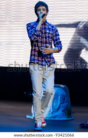 LONDON, UK - JAN. 23:Liam Payne From One Direction Play the Apollo in London on the January 23, 2012 in London, UK