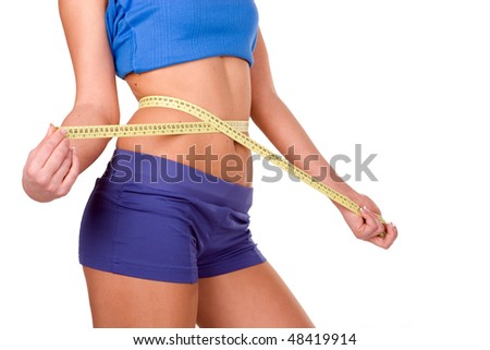 ... perfect shape of beautiful thigh. Healthy lifestyles - stock photo
