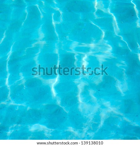 blue seabed at sunny day background, soft focus