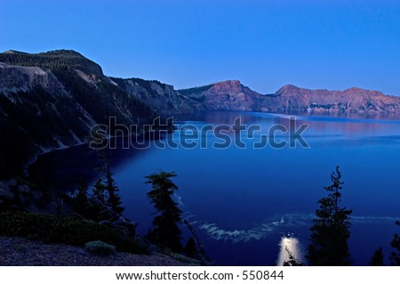 Crater Lake National Park in Oregon, Northwest, USA - focus is soft