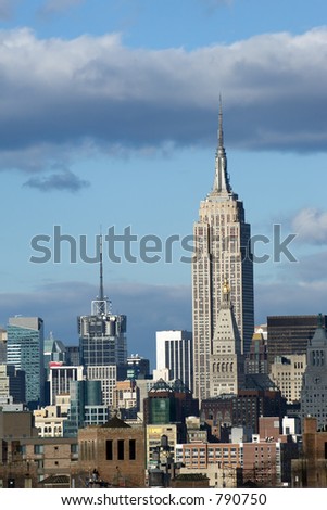 Empire state building in New York skyline