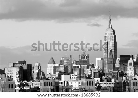 Manhattan Financial District skyline in New York City