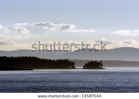 San Juan islands in Pacific ocean in Washington state