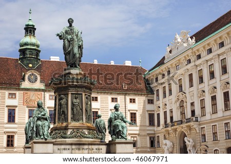 Monument in the patio of Hofburg Imperial palace, Vienna