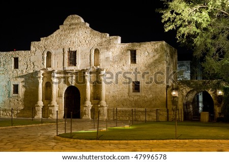 Famous american landmark - Alamo mission in San Antonio, Texas