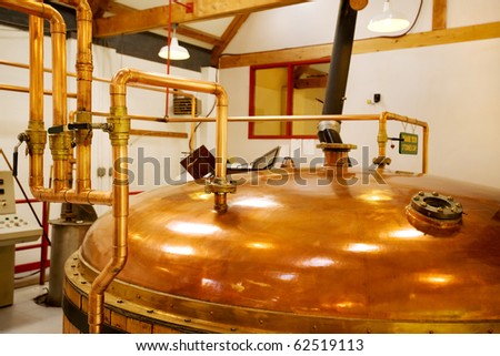 interior of whisky distillery, Cape Breton, Nova Scotia