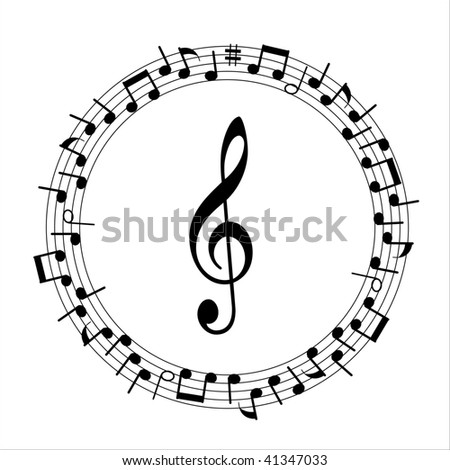 music notes. stock vector : music notes