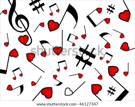 stock vector : Valentines music background