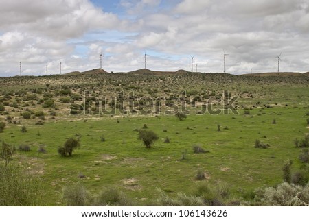 Wind power plants at Thar desert, India
