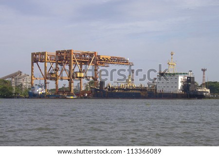 Port in Kochi, India