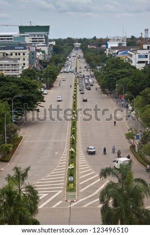 stock-photo-vientiane-laos-august-traffic-on-lane-xang-avenue-on-august-in-vientiane-laos-the-123496510.jpg