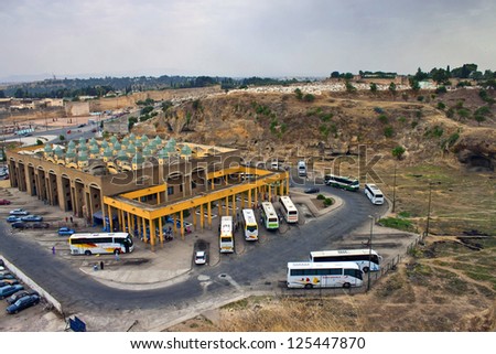 FEZ, MOROCCO - JULY 27: Main bus terminal on July 27, 2010 in Fez, Morocco. Terminal in this 1 mil. city is located just next to the old medina, listed in UNESCO.