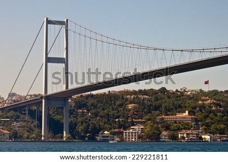 Bosporus bridge in Istanbul, Turkey