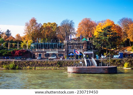 BONN, GERMANY - OCTOBER 21: View of a villa on October 21, 2012 in Bonn, Germany. Bonn is former capital of Germany with population of 330,000.