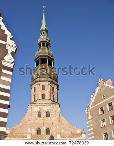 Church in Riga, Latvia, unusual perspective