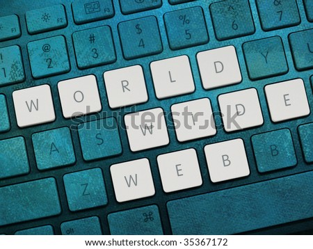 Computer keyboard letters spelling \
