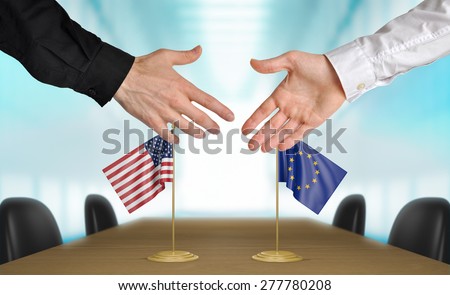 United States and European Union diplomats agreeing on a deal