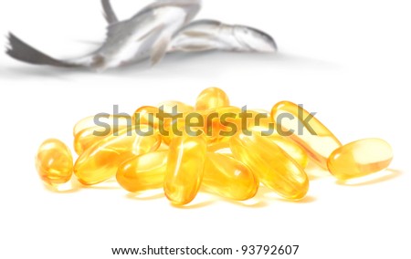 Omega-3 fish oil supplements in softgel capsule form