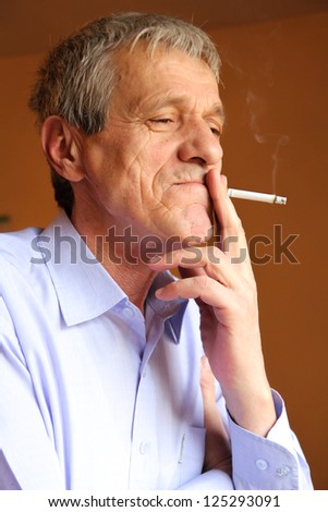 old man smoking