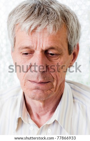 Portrait of a sad senior man