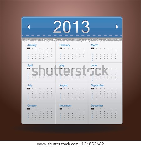 Blue Calendar 2013 Blue Calendar 2013