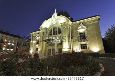 Baroque building of Chernivtsi theater in Ukraine built in 1905 by Fellner & Helmer the same architecture bureau that built the theaters in Vienna and Odessa
