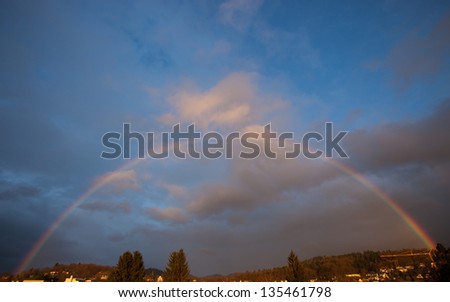rainbow in sky