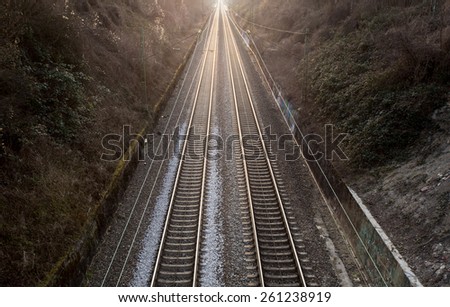 two train track rails