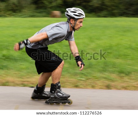 driving with roller blades