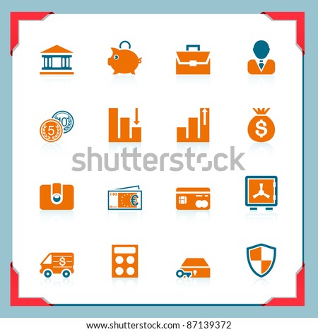 Bank Icons Stock Vector 87139372 : Shutterstock