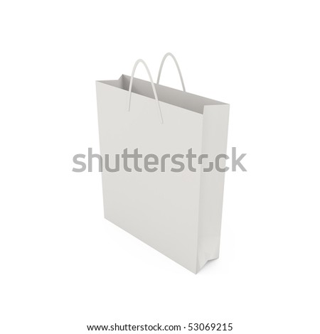 blank paper bag. stock photo : Paper bag blank