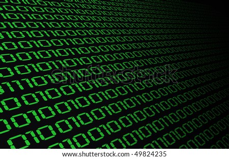 Digital Photo Background on Digital Background With Zeros And Ones In Green On Black Stock Photo